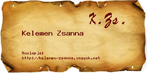 Kelemen Zsanna névjegykártya